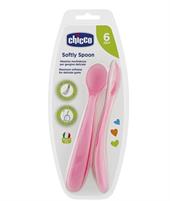 CUCCHIAIO SILICONE ROSA 6+ MESI