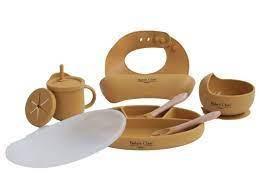 SET PAPPA SILICONE 9 PEZZI MANGO