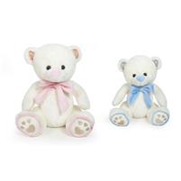 PELUCHE ORSO PANNA 50 CM FIOCCO ROSA O AZZURRO